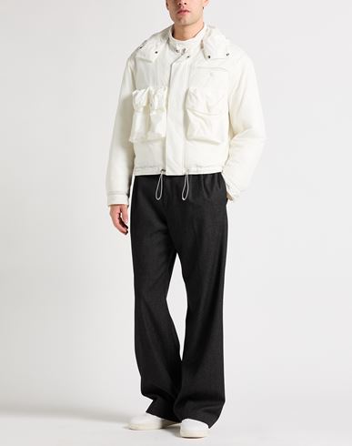Man Jacket White Size 36 Polyamide, Cotton