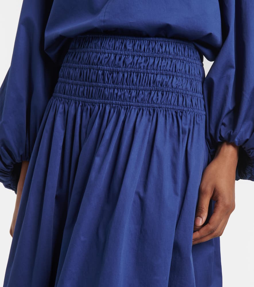 Leonie cotton satin midi skirt