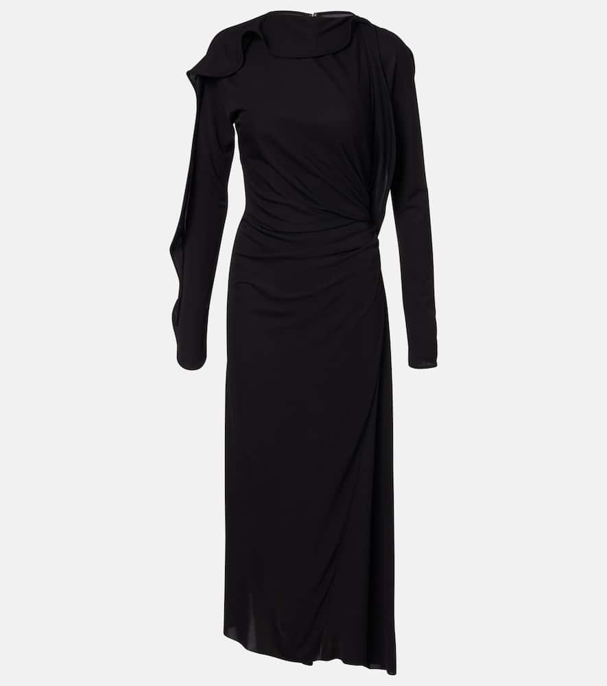 Draped jersey maxi dress