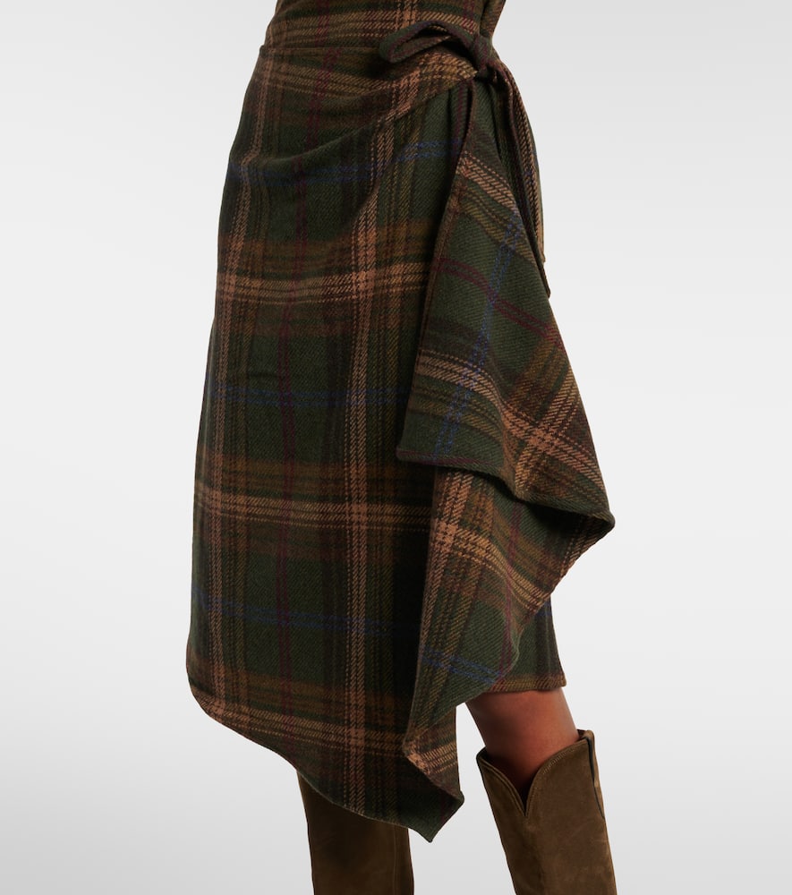 Polo Ralph Lauren Plaid wool-blend midi dress