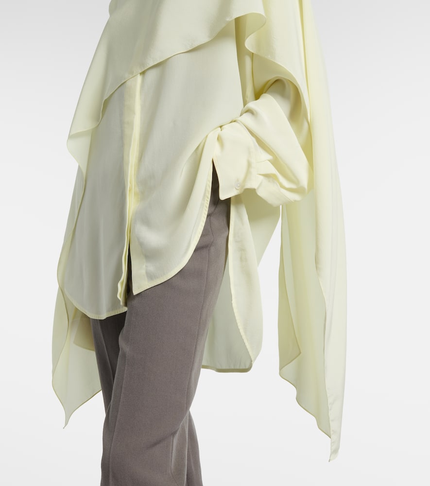 Kiki draped silk blouse
