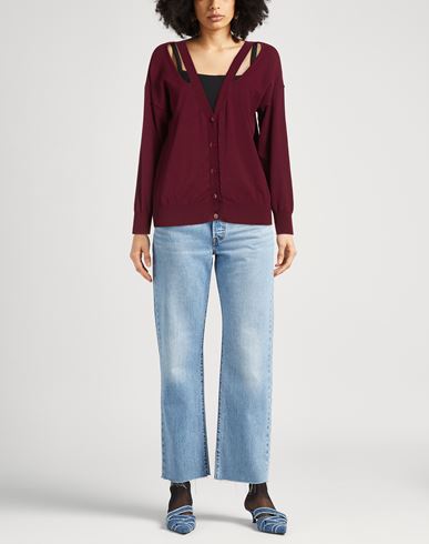 Woman Cardigan Burgundy Size ONESIZE Viscose, Polyester
