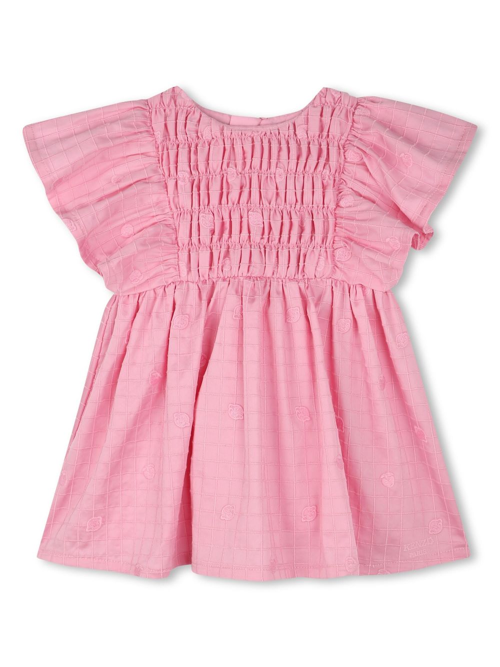 Fruit-embroidered dress - Pink