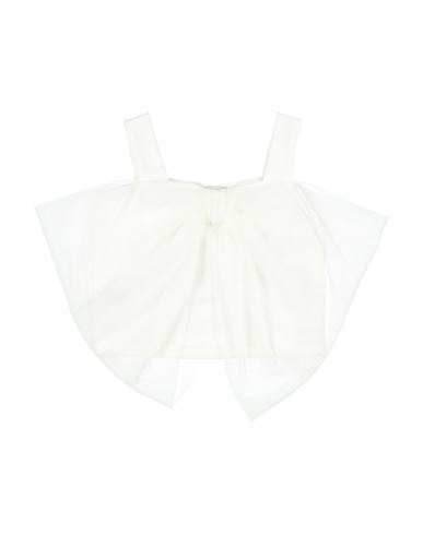 Kid Girl Top White Size 10 Polyester, Viscose, Elastane, Polyamide