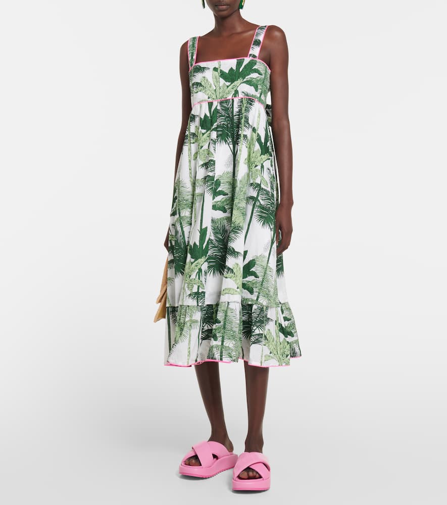 Juliet Dunn Printed cotton midi dress