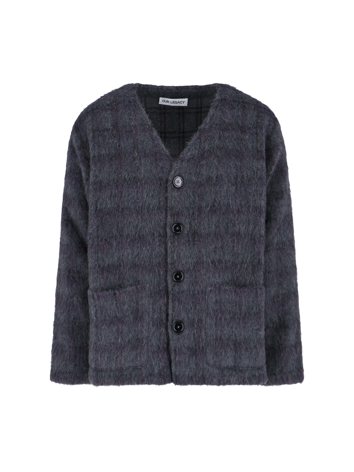 Men's Fuzzy Hairy Wool Crewneck Sweater