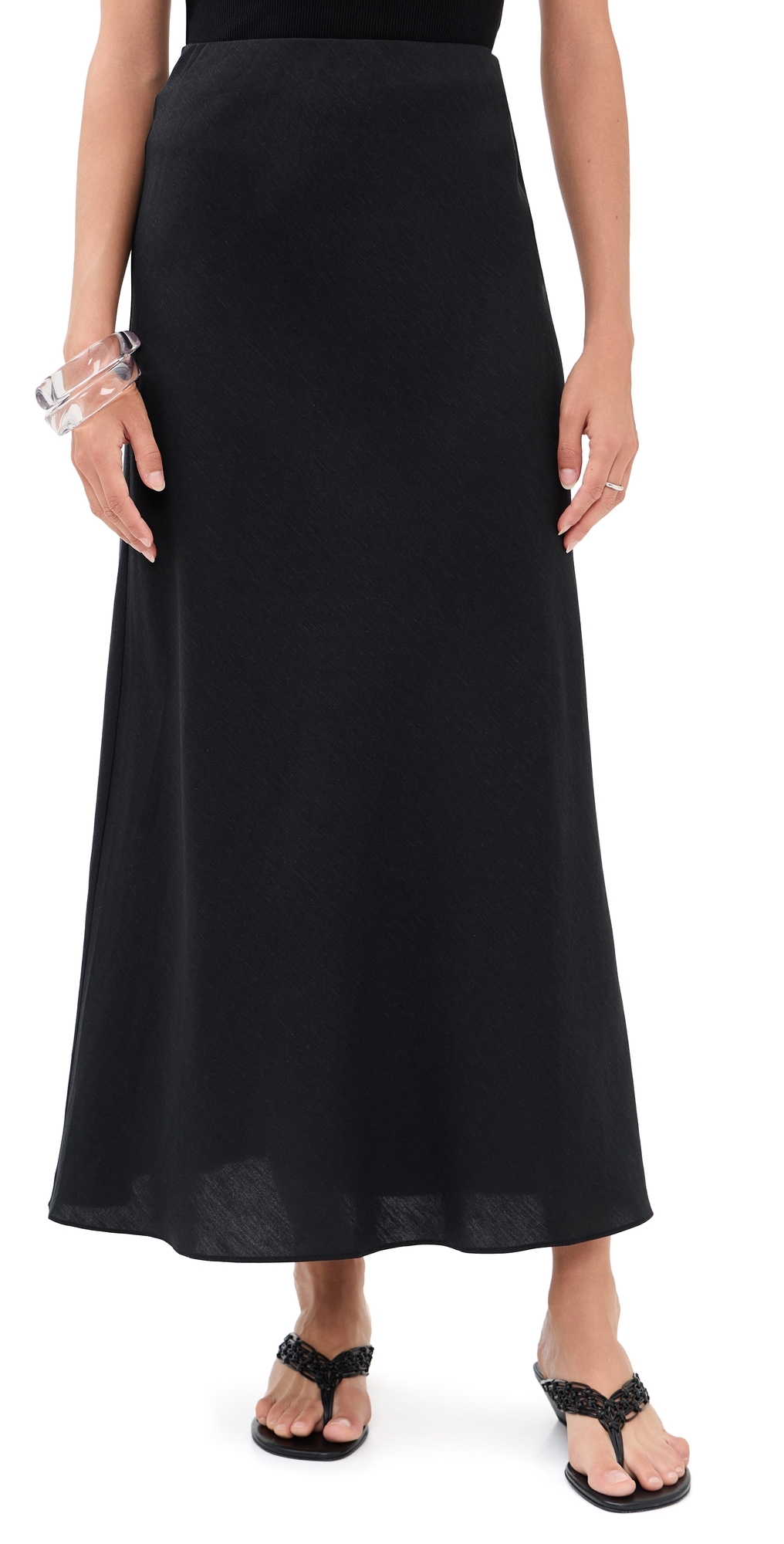 Romina Skirt Black Linen