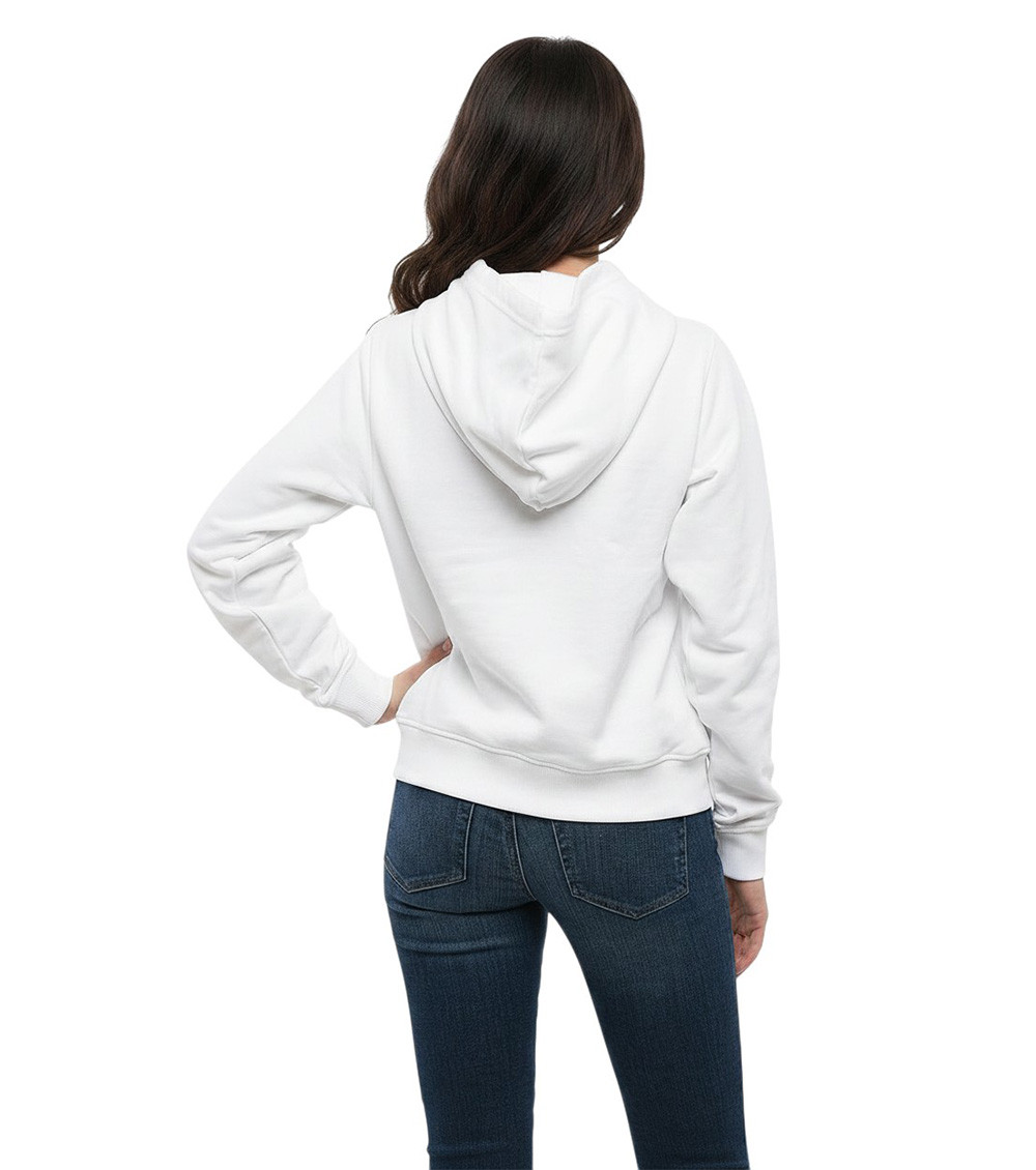 White Logo Hood Sweatshirt