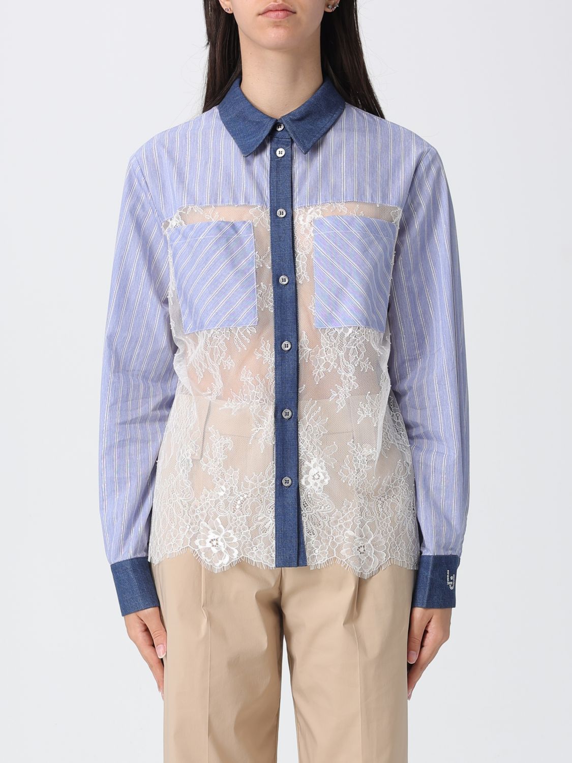 Shirt Woman color Denim