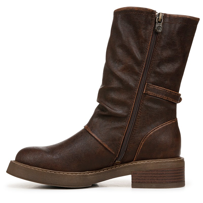 Women's Venice Cuff Moto Boots (Brown)