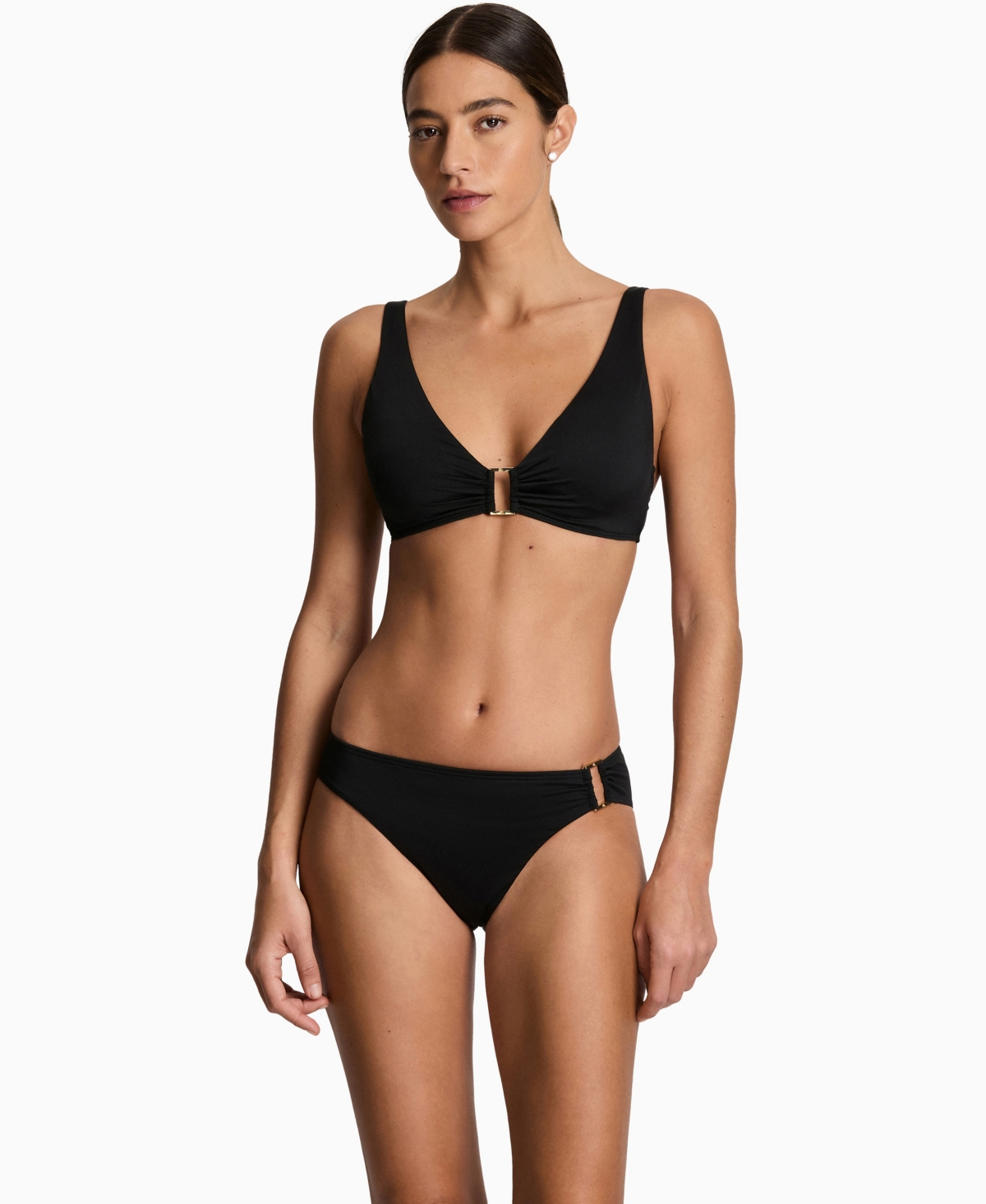 Women's Printed Full-Coverage Ring Hipster Bottom - Black