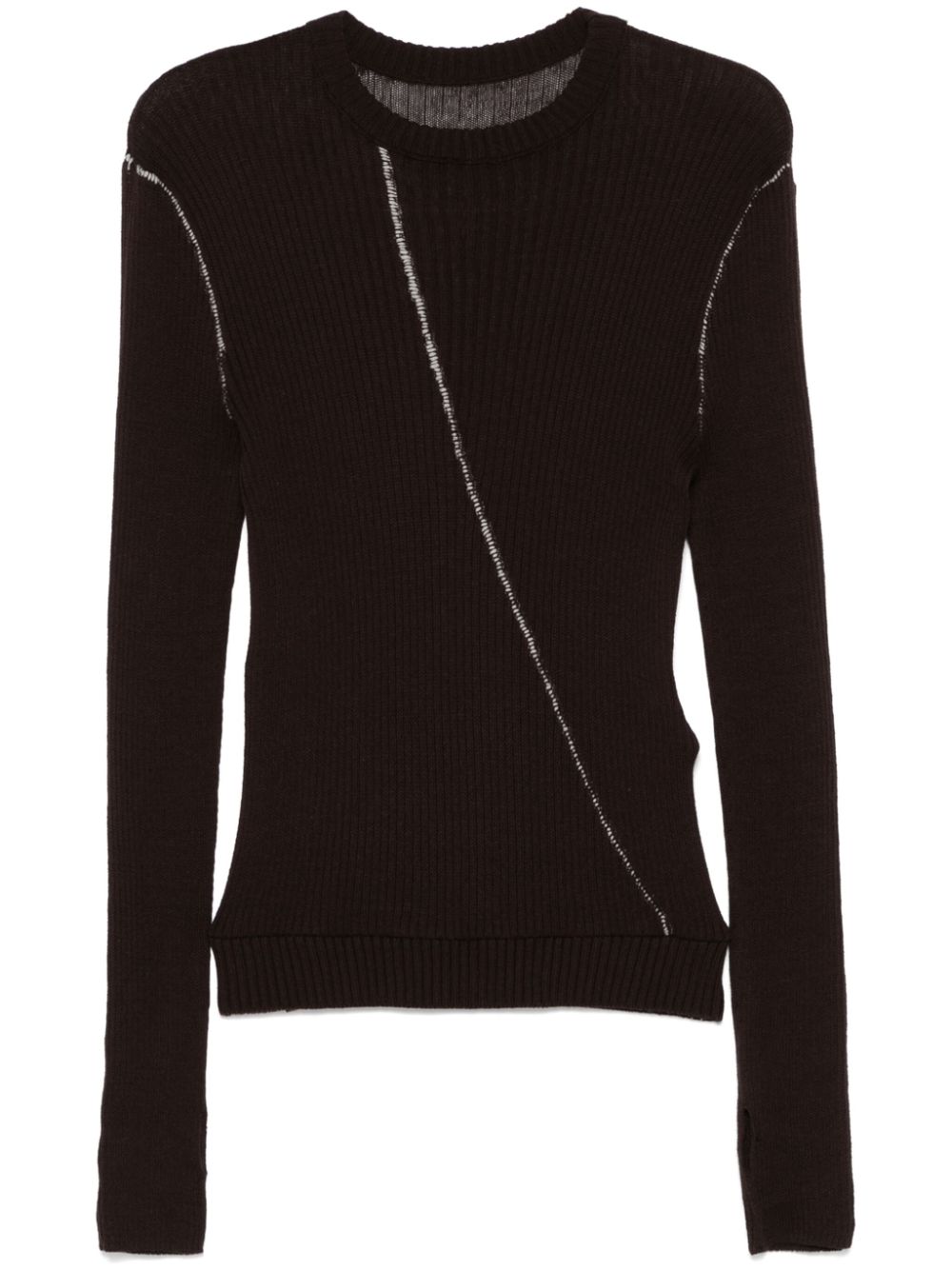 Isa Boulder 남성 보우 스웨터 - 브라운 MTP30B