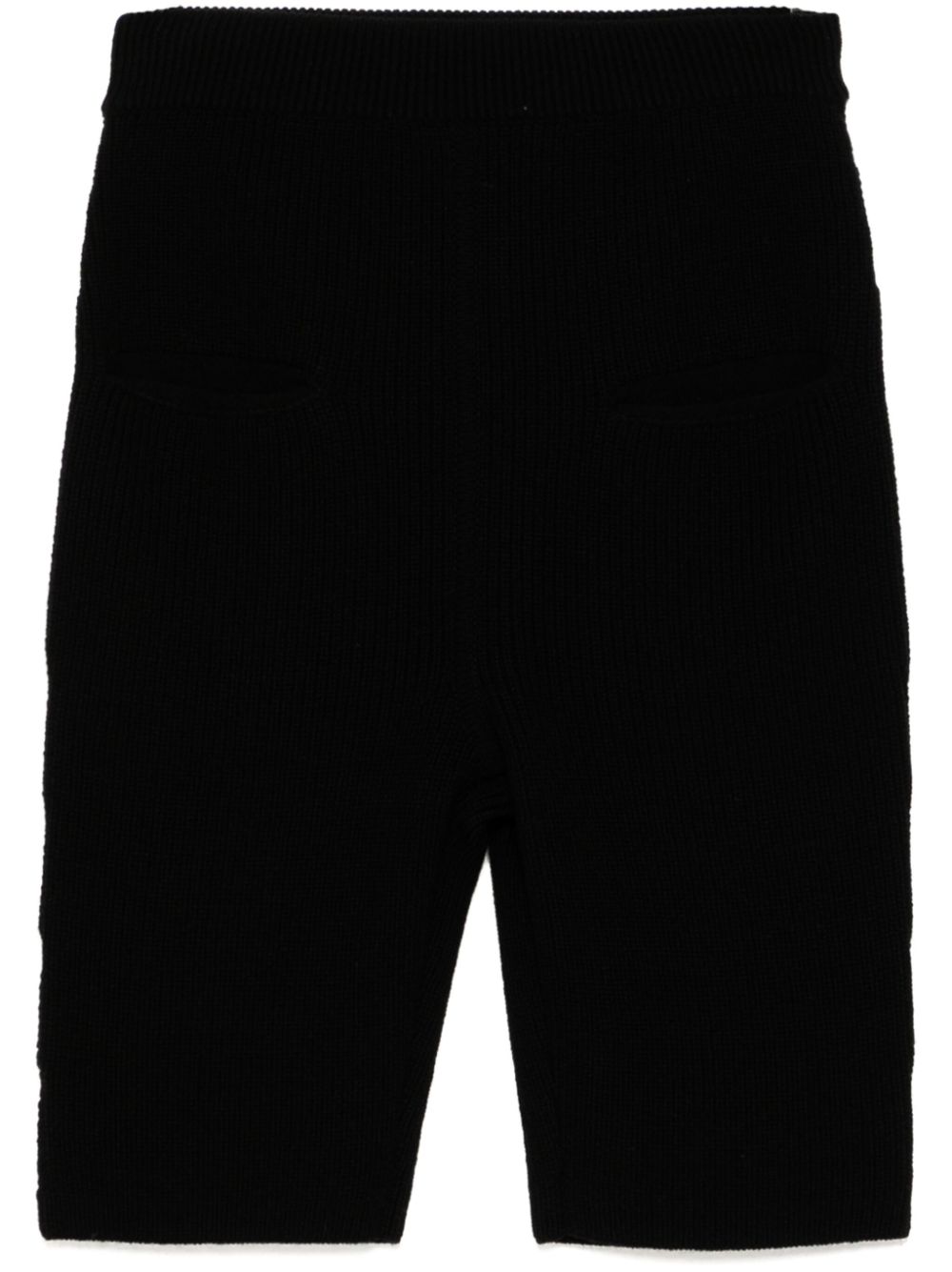 Wool knitted short - Black