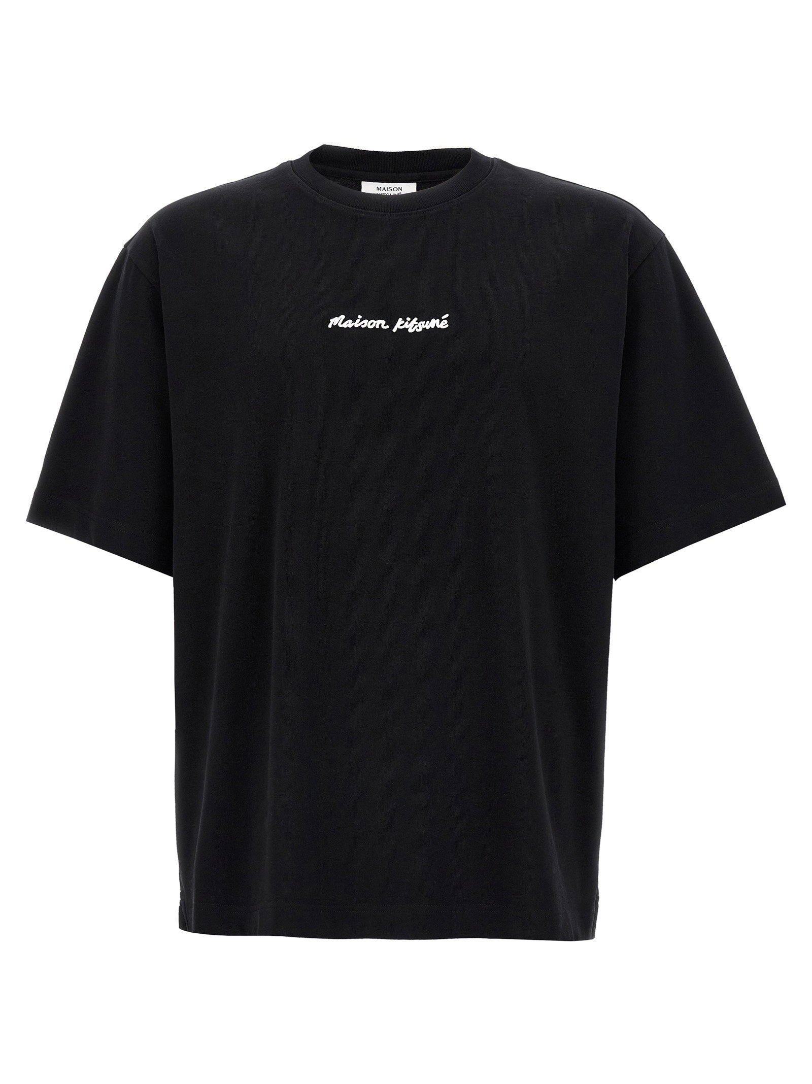 Logo-Embroidered Cotton T-Shirt — Black