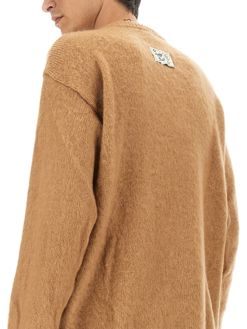 Beige Crew Neck Sweaters