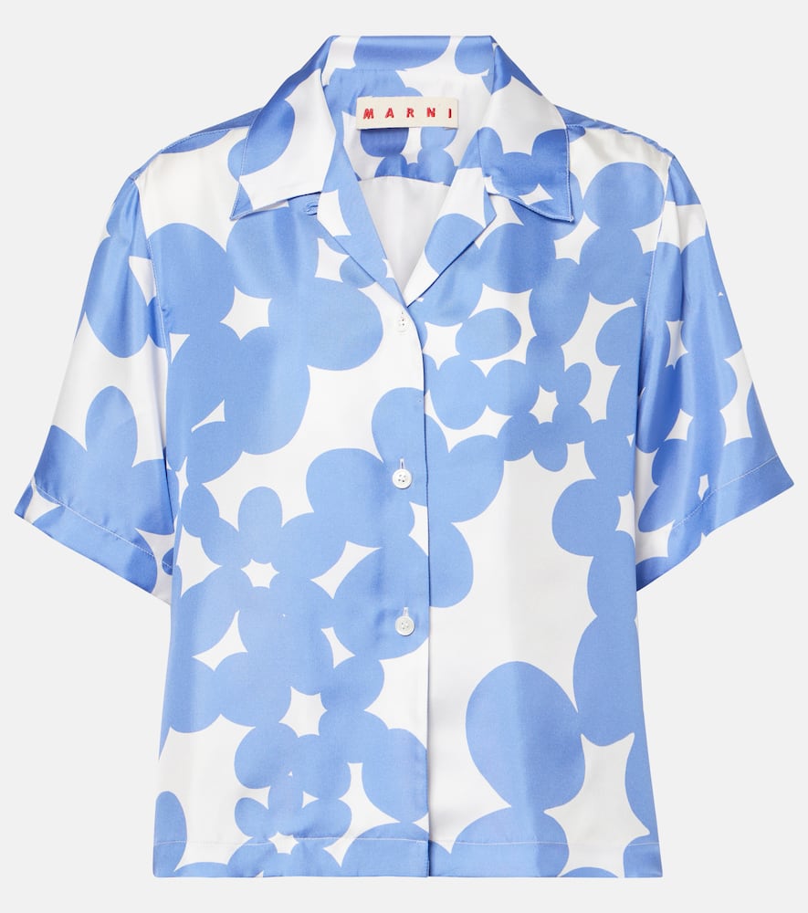 Floral silk shirt