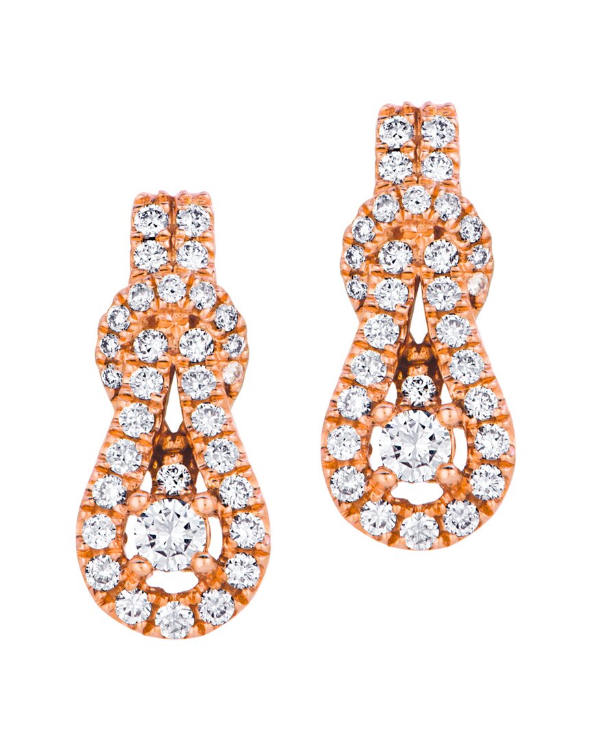 14K Strawberry Gold 0.66 Ct. Tw. Diamond Earrings