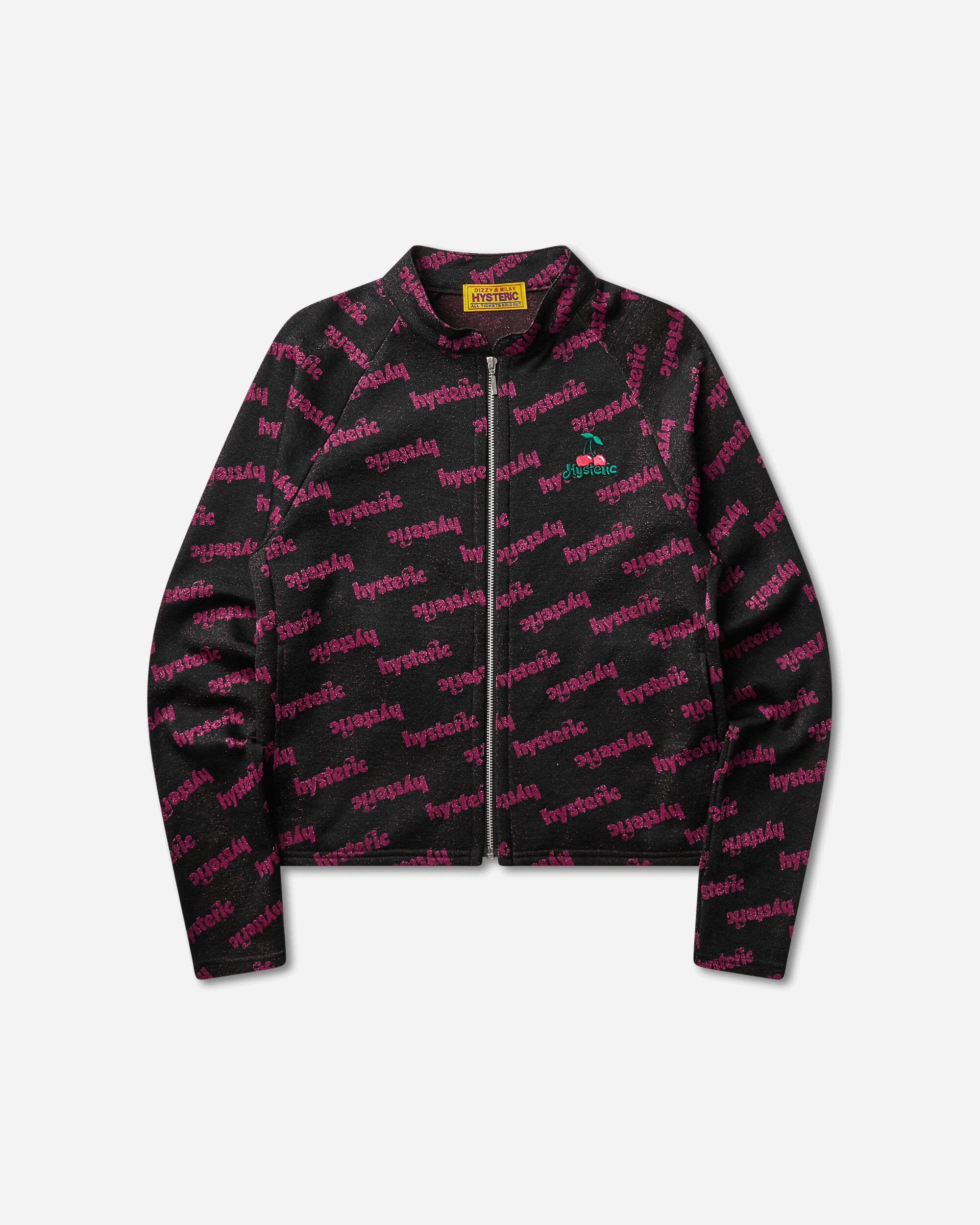 Women s Cherry Embroidered Jacket Black