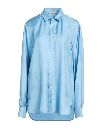 Garments Woman Shirt Azure Size S Silk