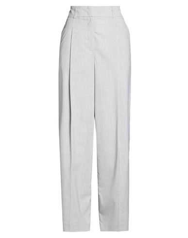 Easy Woman Pants Light grey Size 2 Polyester, Viscose, Elastane