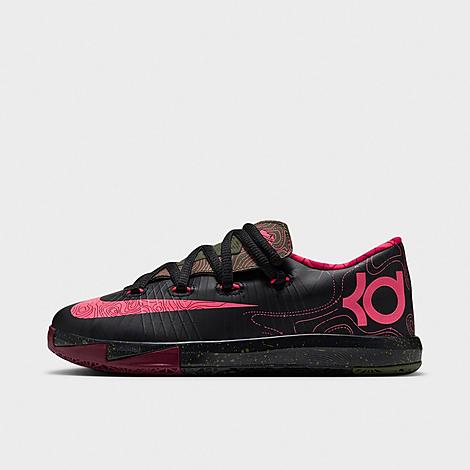 Little Kids KD 6 Basketball Shoes in Black/Atomic Red/Medium Olive