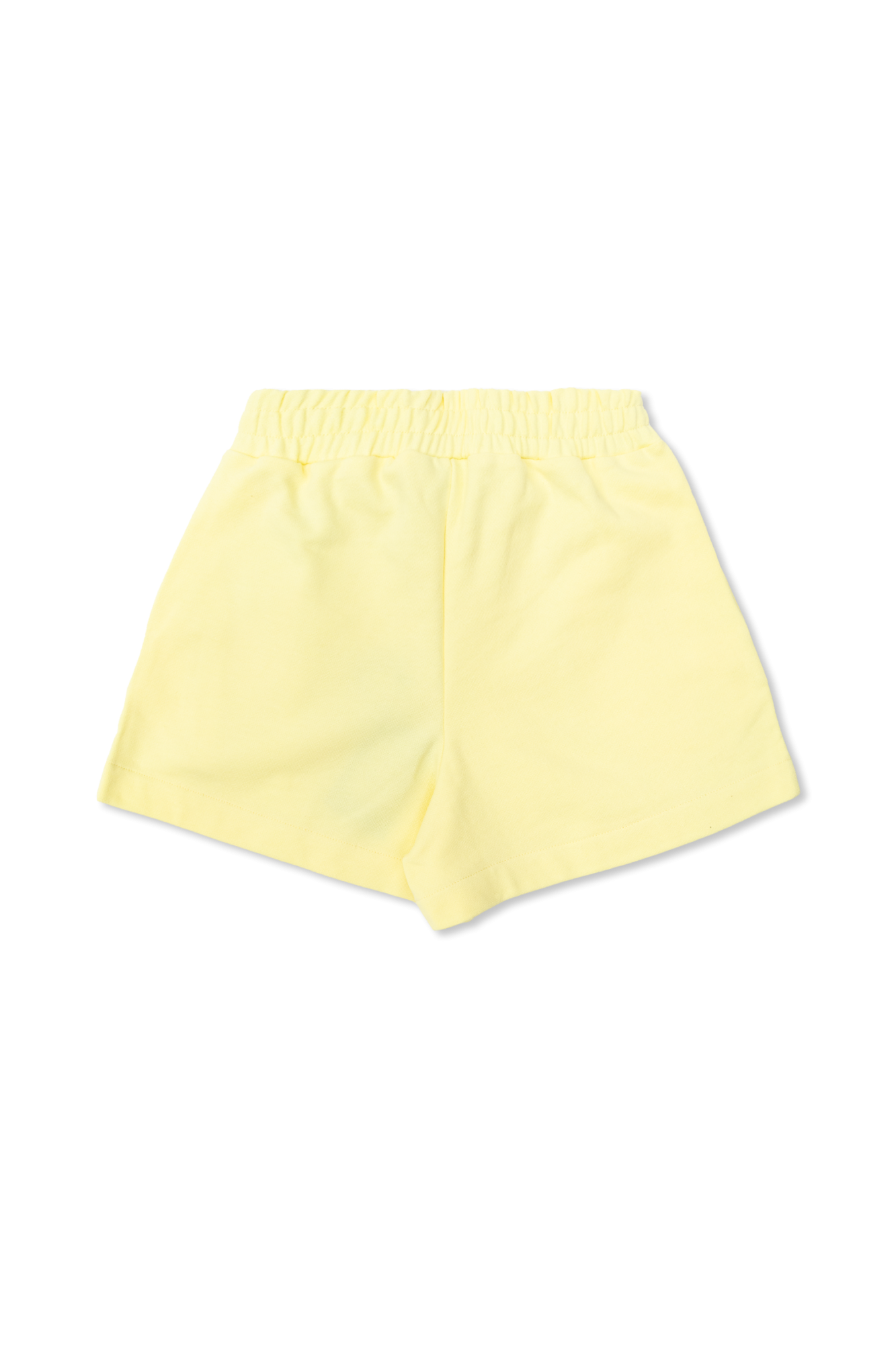 Shorts With Embroidered Logo, Unisex, Yellow