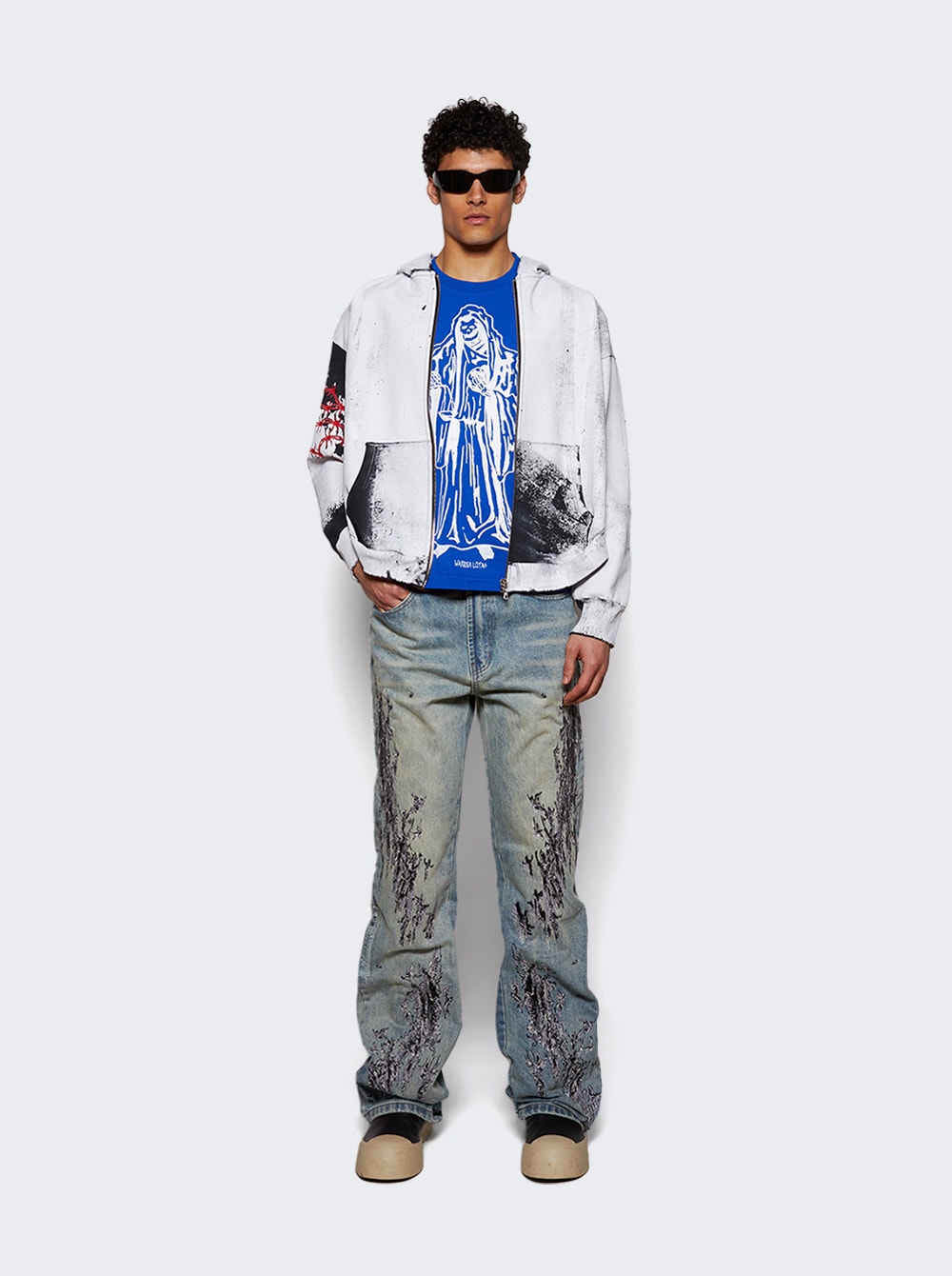 Warren Lotas zip-up hoodie - White