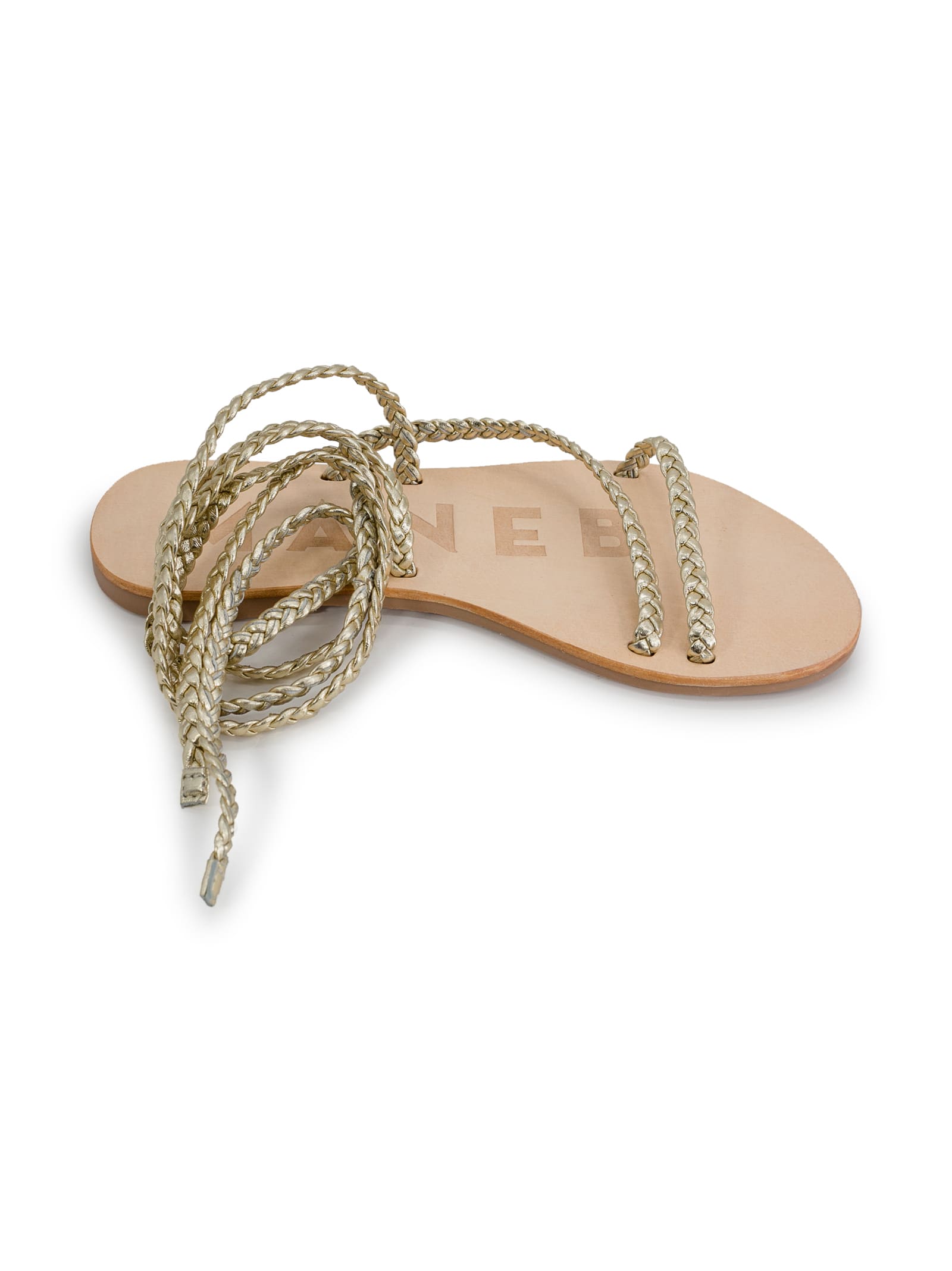 Leather Sandals Tie-up Multi Braid Bands Canyon