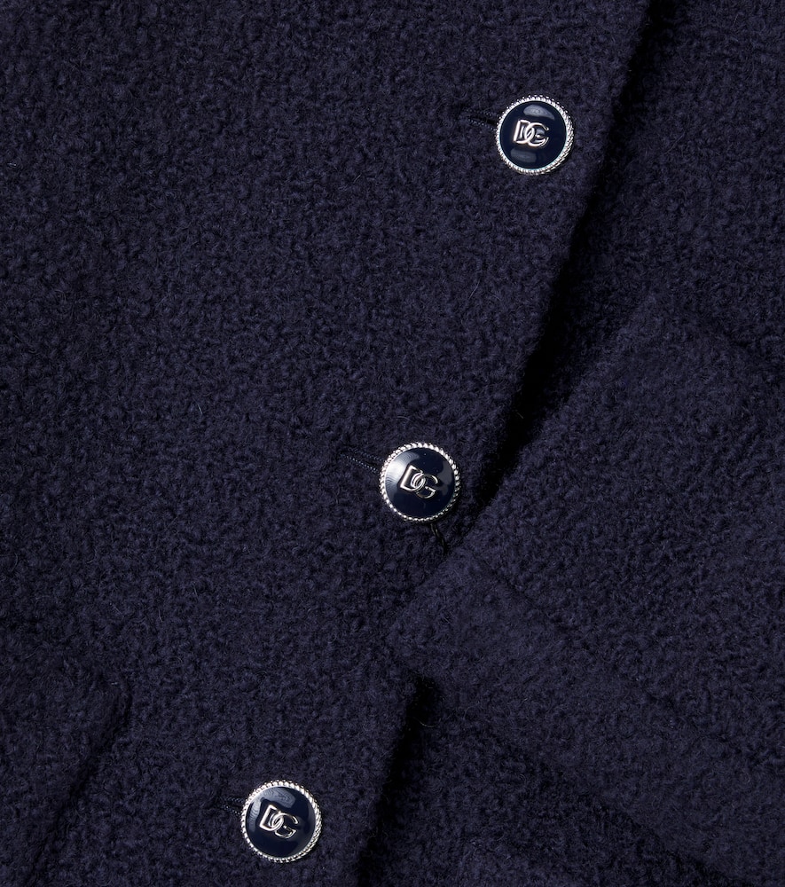 Wool-blend bouclé coat