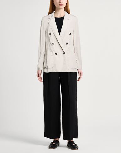 Woman Blazer Light grey Size 2 Cotton