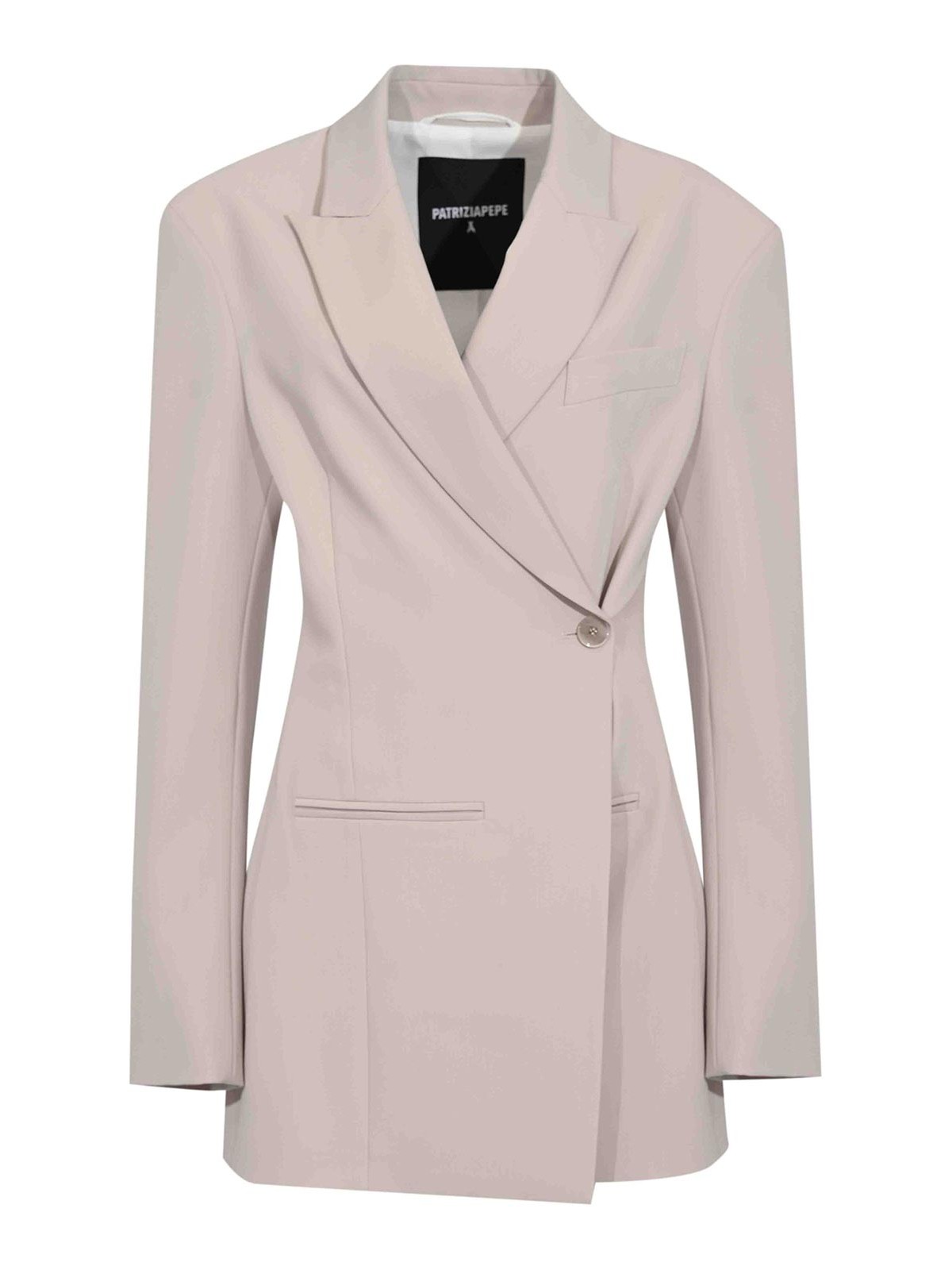 Wrap Blazer In Viscose Blend Gabardine