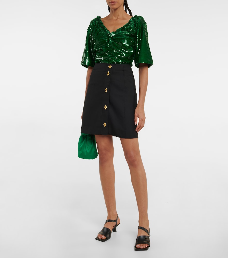 Ganni Sequined top