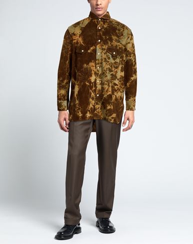 Arpège Heritage Man Shirt Brown Size 40 Cotton