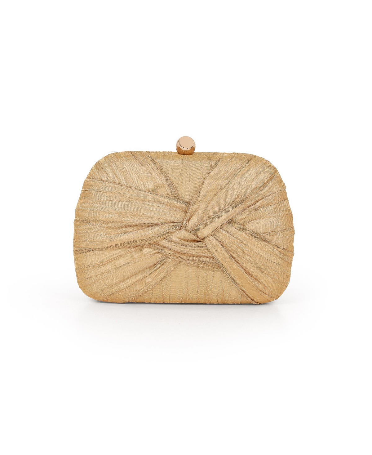 Jasmine Lame' Twist Minaudiere - Gold