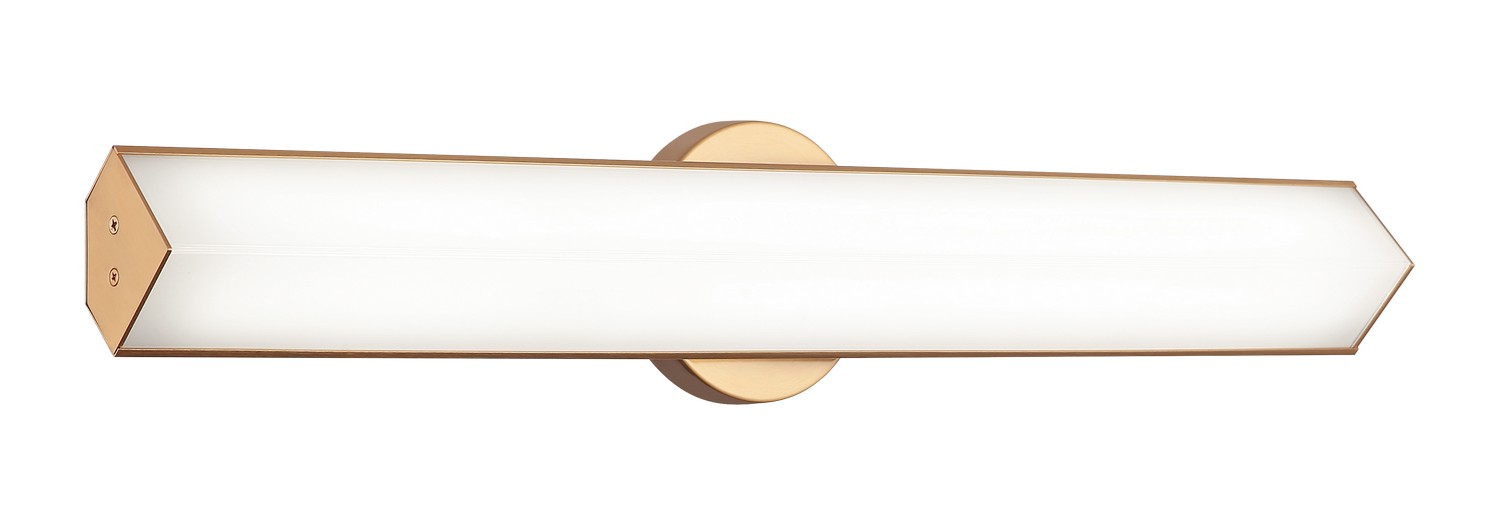 Aged Gold Brass LED Vanity from the Jade Collection