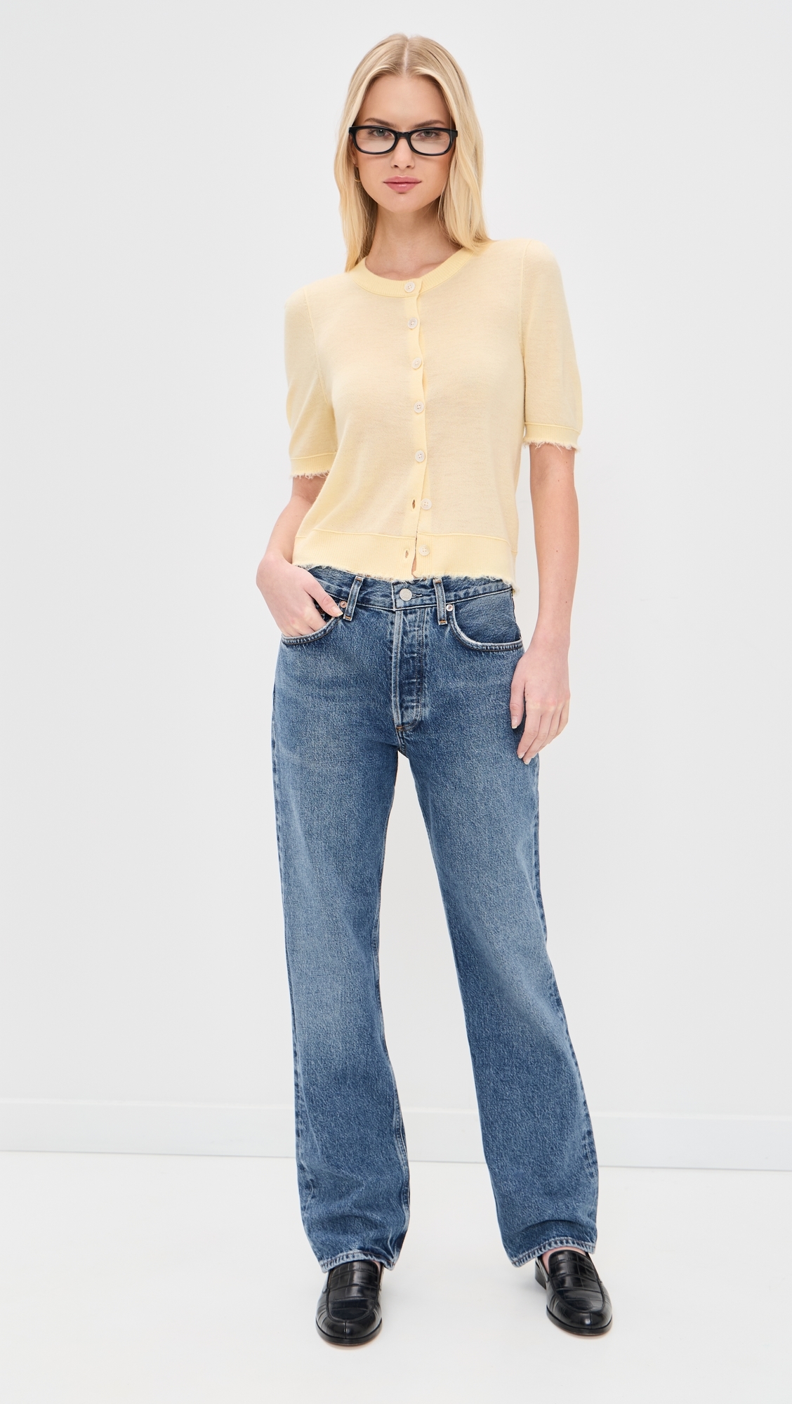 The Drift Cashmere Cardigan Shortbread