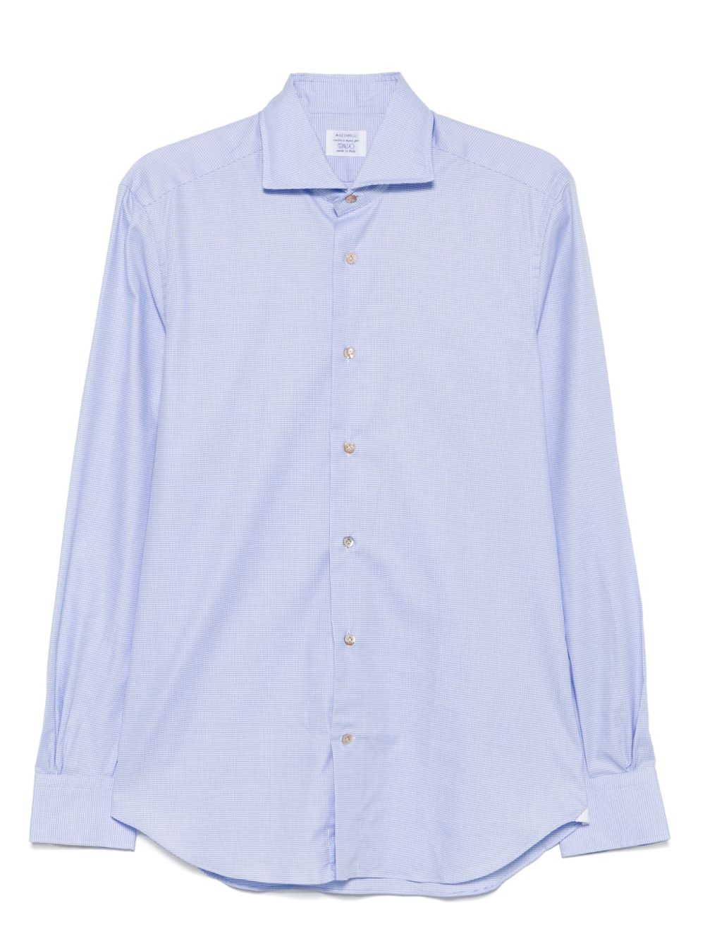 Mazzarelli houndstooth shirt - Blue