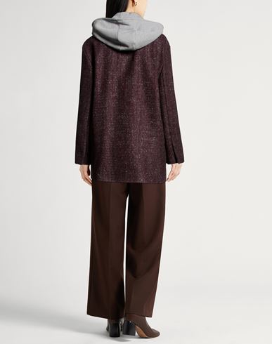 Crème Woman Coat Garnet Size 2 Wool, Polyamide, Cotton, Viscose