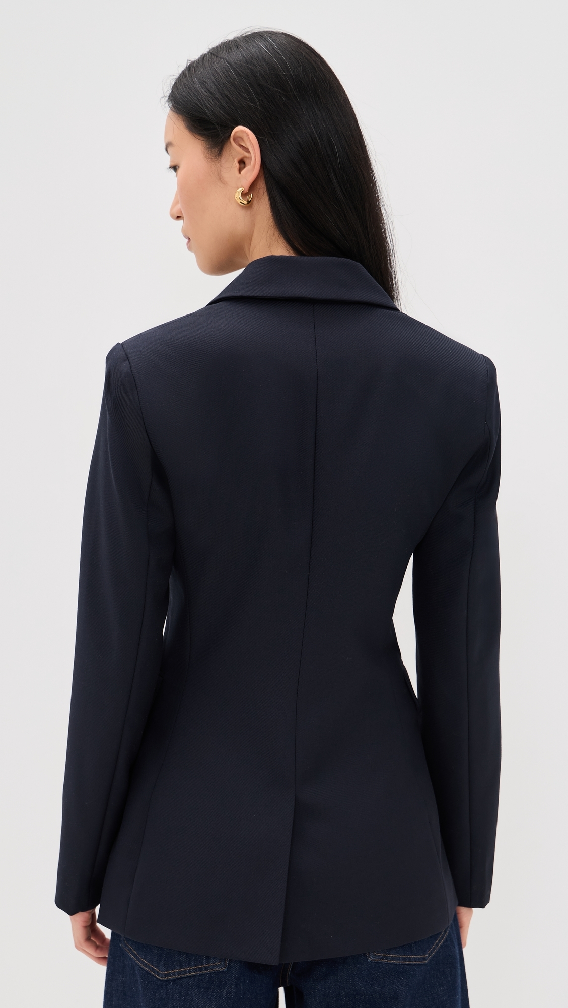 The Mecah Wrap Blazer Navy