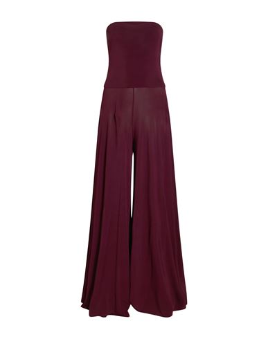 Alaïa Woman Jumpsuit Burgundy Size 6 Viscose, Elastane