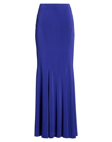 Woman Maxi skirt Bright blue Size 16 Viscose, Elastane
