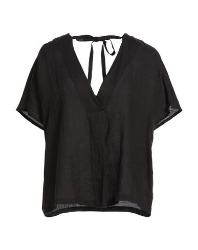 Woman Top Black Size 4 Linen