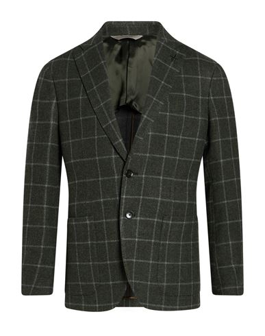 Man Blazer Military green Size 40 Cotton, Wool, Cashmere