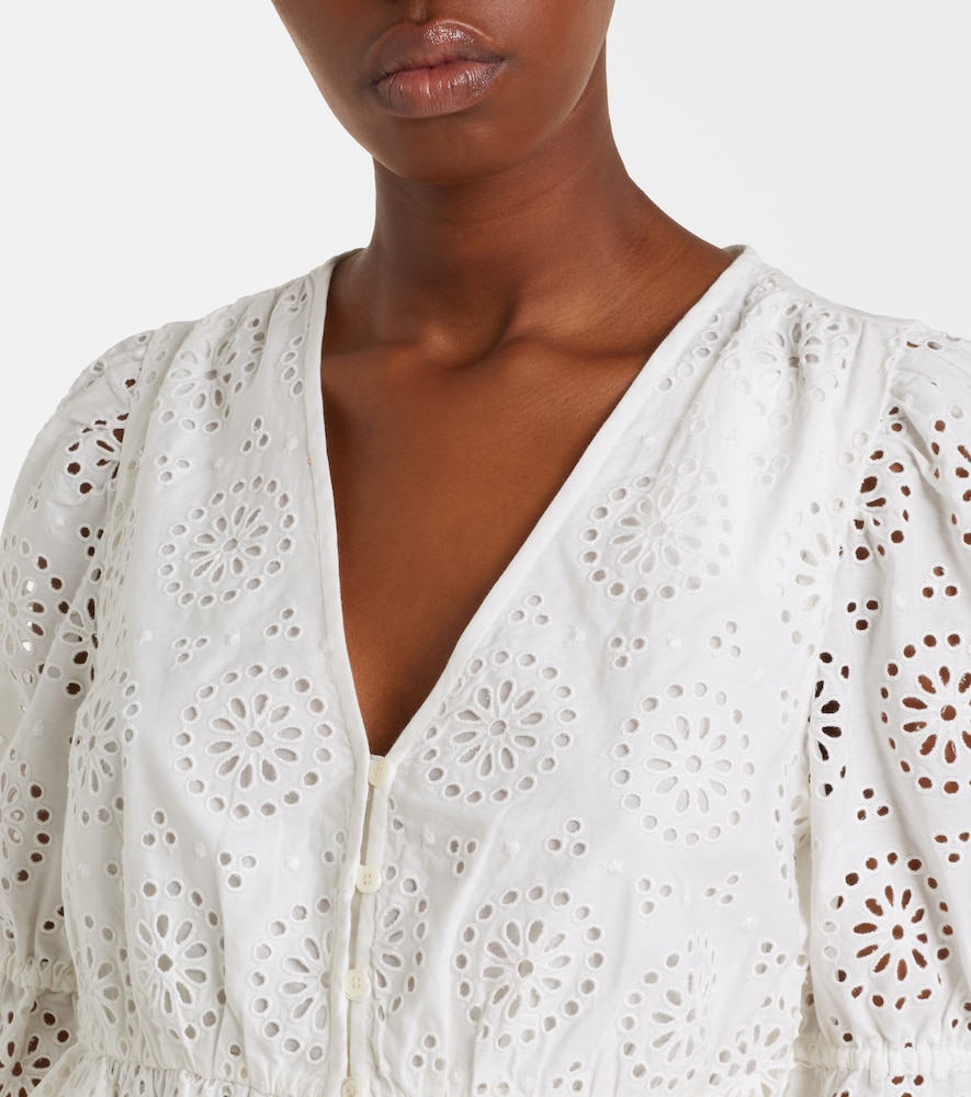The Deco broderie anglaise cotton blouse