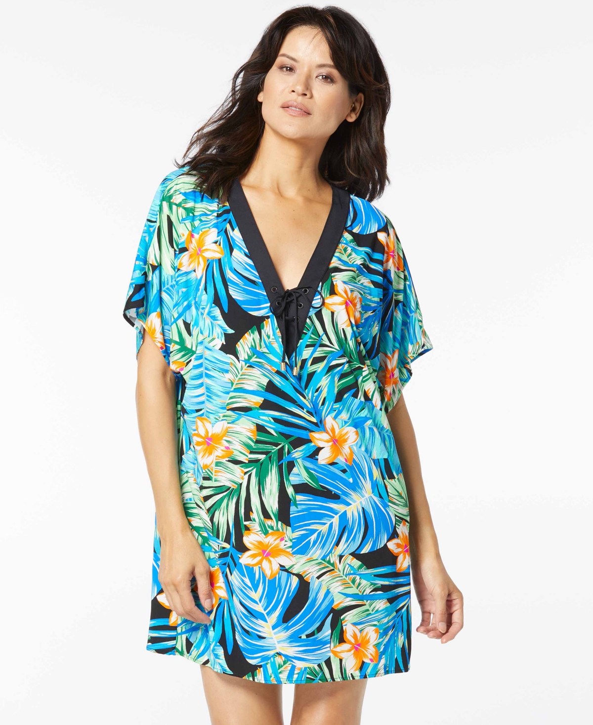 Women's Raya Printed Cover-Up Swim Dress - Black Multi