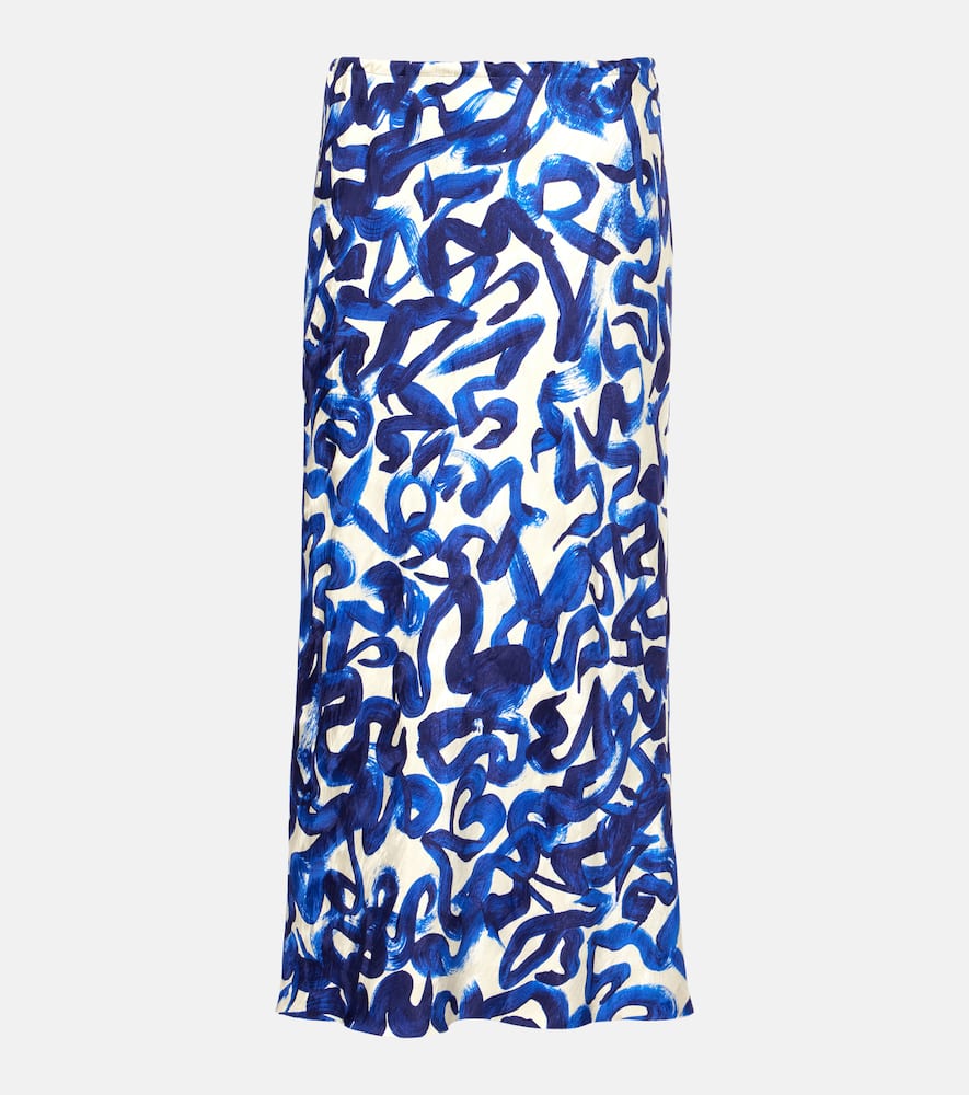 Printed midi skirt