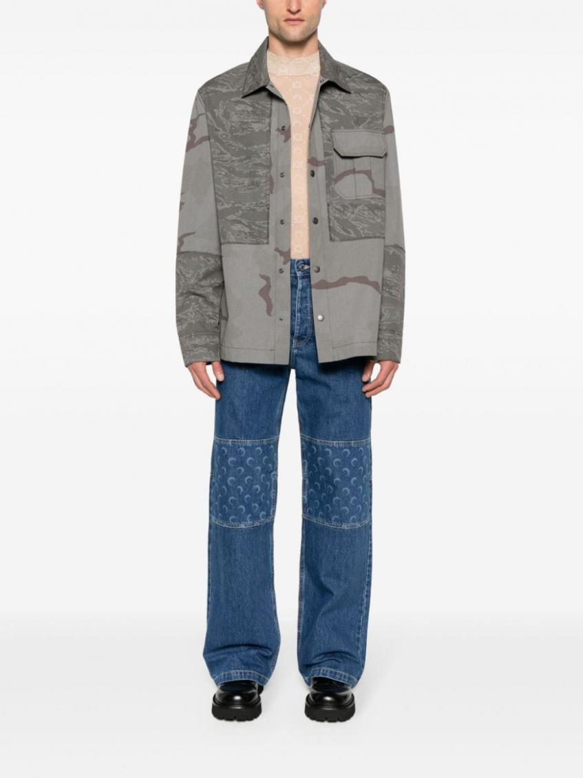 - Camouflage Print Overshirt