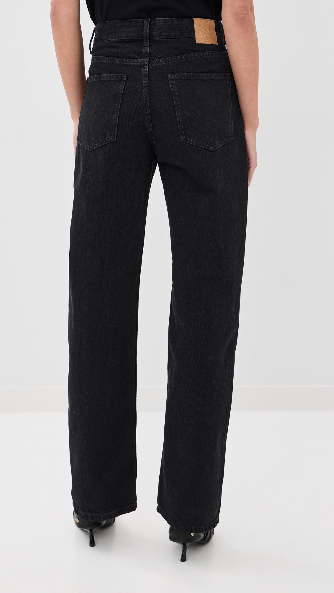 Ease Cotton Denim Jeans Washed Black