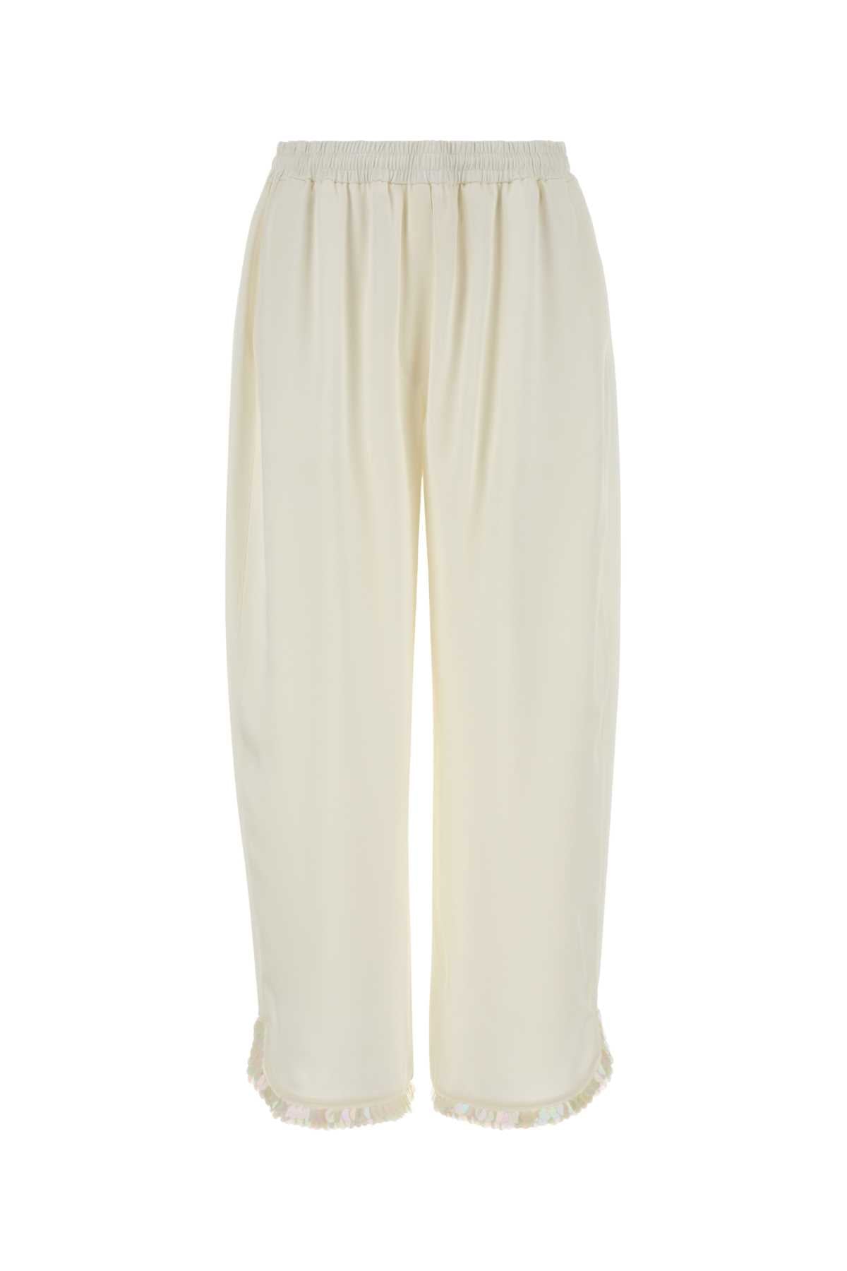 Satin Pyjama Trousers — Cream