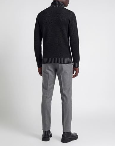 Man Turtleneck Charcoal Size 38 Acrylic, Merino Wool, Wool, Viscose